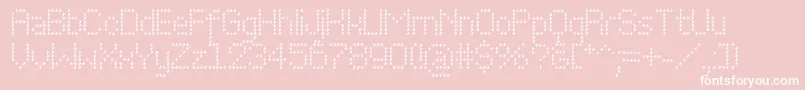 Perfocubec Font – White Fonts on Pink Background