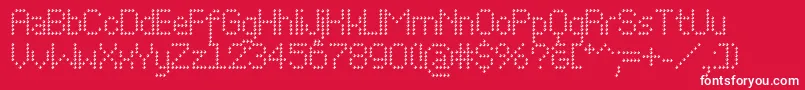 Perfocubec Font – White Fonts on Red Background