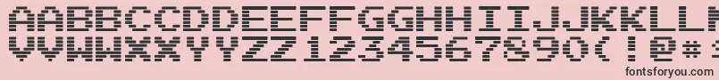 ArcadeInterlaced Font – Black Fonts on Pink Background