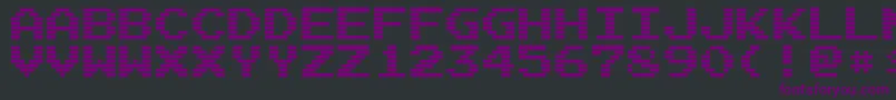 Czcionka ArcadeInterlaced – fioletowe czcionki na czarnym tle