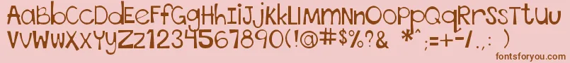 ThisFontIsStressedEuro Font – Brown Fonts on Pink Background