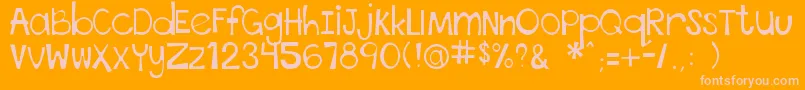 ThisFontIsStressedEuroフォントについての詳細 フォントThisFontIsStressedEuro – オレンジの背景にピンクのフォント