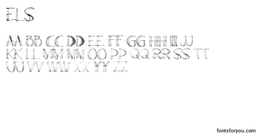Schriftart ElsС„ – Alphabet, Zahlen, spezielle Symbole