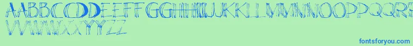 ElsС„ Font – Blue Fonts on Green Background