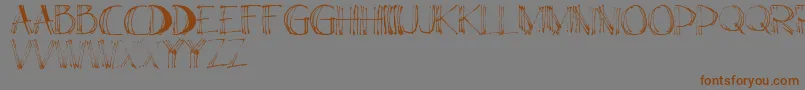 ElsС„ Font – Brown Fonts on Gray Background