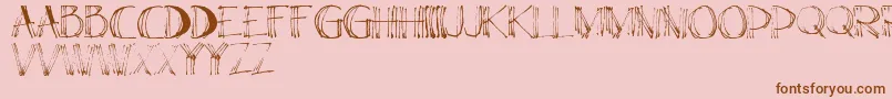 ElsС„-Schriftart – Braune Schriften auf rosa Hintergrund