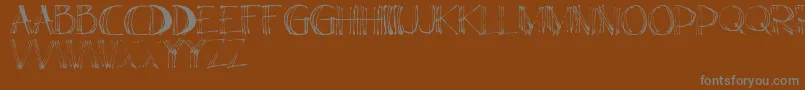 ElsС„ Font – Gray Fonts on Brown Background