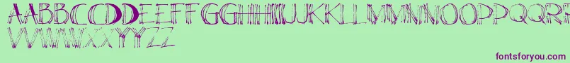 ElsС„ Font – Purple Fonts on Green Background