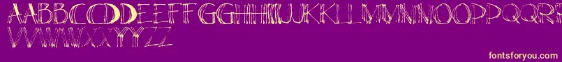 ElsС„ Font – Yellow Fonts on Purple Background