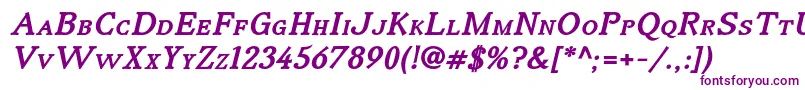 IrianisadfstylestdBolditalic Font – Purple Fonts on White Background