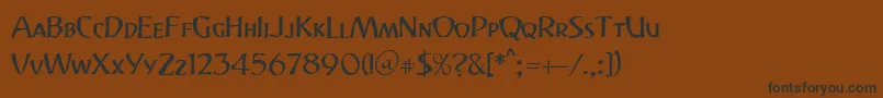 Police Angus39Db – polices noires sur fond brun
