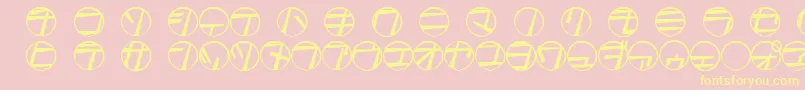More about TamioQn6 Font TamioQn6 Font – Yellow Fonts on Pink Background