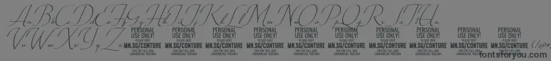 ConturescriptPersonalUseOnly Font – Black Fonts on Gray Background