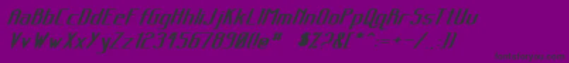 SanityWideBoldItalic Font – Black Fonts on Purple Background