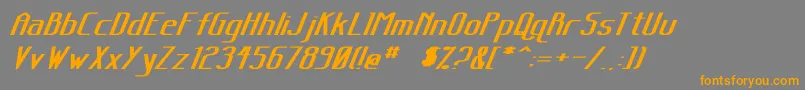 SanityWideBoldItalic Font – Orange Fonts on Gray Background