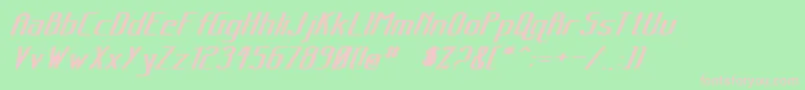 SanityWideBoldItalic Font – Pink Fonts on Green Background