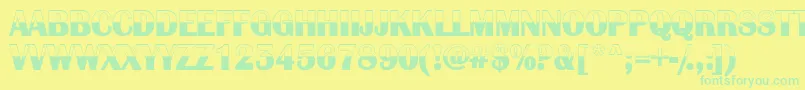 AlbionC Font – Green Fonts on Yellow Background