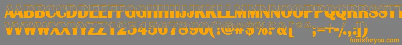 AlbionC Font – Orange Fonts on Gray Background