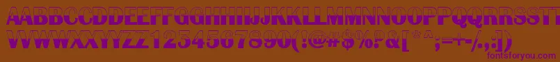 AlbionC Font – Purple Fonts on Brown Background