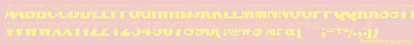AlbionC Font – Yellow Fonts on Pink Background