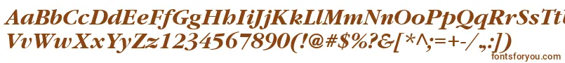 GatineauBoldItalic Font – Brown Fonts on White Background