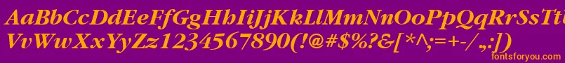 More about GatineauBoldItalic Font GatineauBoldItalic Font – Orange Fonts on Purple Background