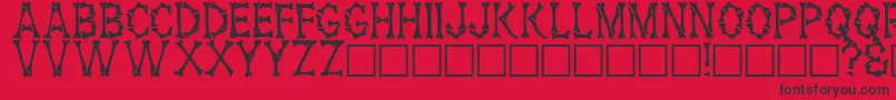 HalonaRegular Font – Black Fonts on Red Background