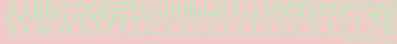 HalonaRegular Font – Green Fonts on Pink Background