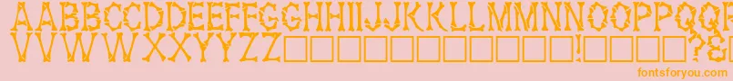 HalonaRegular Font – Orange Fonts on Pink Background