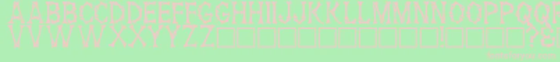 HalonaRegular Font – Pink Fonts on Green Background