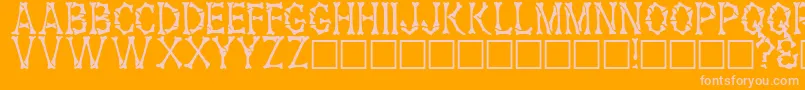 HalonaRegular Font – Pink Fonts on Orange Background