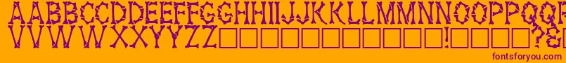 HalonaRegular Font – Purple Fonts on Orange Background