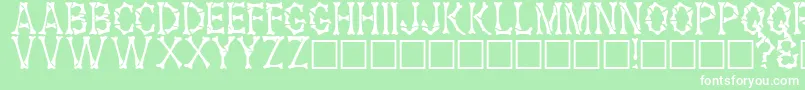 HalonaRegular Font – White Fonts on Green Background