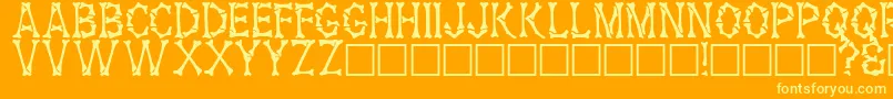 HalonaRegular Font – Yellow Fonts on Orange Background
