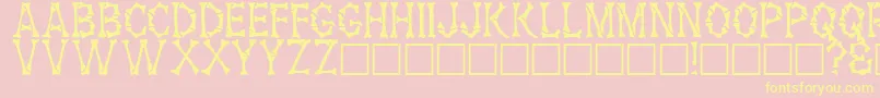 HalonaRegular Font – Yellow Fonts on Pink Background