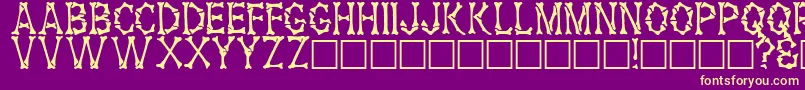 HalonaRegular Font – Yellow Fonts on Purple Background