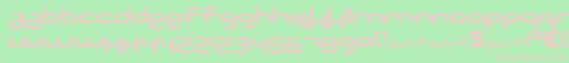 SfTechnodelightNsBold Font – Pink Fonts on Green Background