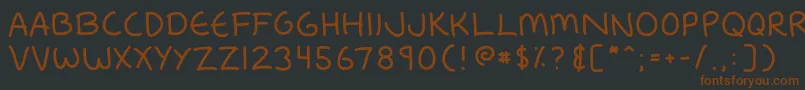 Lisätietoja Fredfont-fontista Fredfont-fontti – ruskeat fontit mustalla taustalla