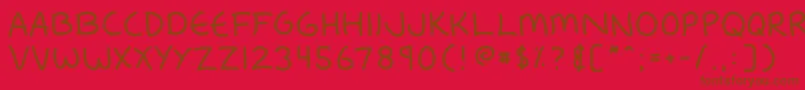 Fredfont Font – Brown Fonts on Red Background