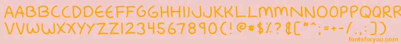 Fredfont Font – Orange Fonts on Pink Background