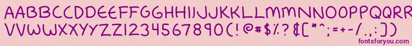 Fredfont Font – Purple Fonts on Pink Background