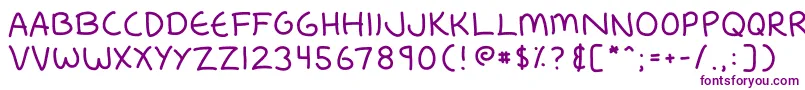 Fredfont Font – Purple Fonts on White Background