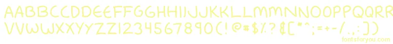 Fredfont Font – Yellow Fonts on White Background