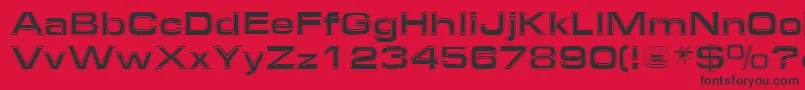 Federationstarfleetsquare Font – Black Fonts on Red Background