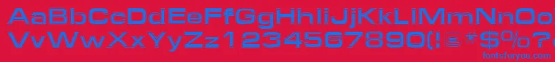 Federationstarfleetsquare Font – Blue Fonts on Red Background