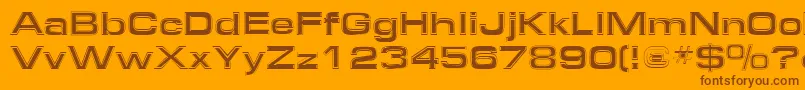 Federationstarfleetsquare Font – Brown Fonts on Orange Background