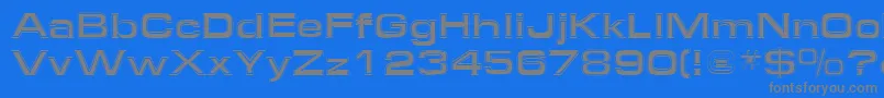 Federationstarfleetsquare Font – Gray Fonts on Blue Background