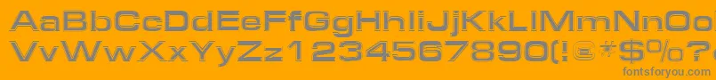 Federationstarfleetsquare Font – Gray Fonts on Orange Background