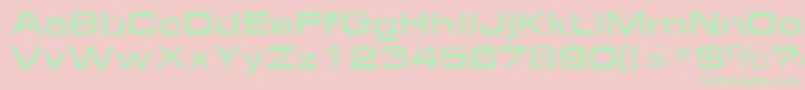 Federationstarfleetsquare Font – Green Fonts on Pink Background