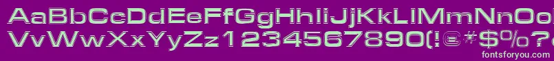 Federationstarfleetsquare Font – Green Fonts on Purple Background